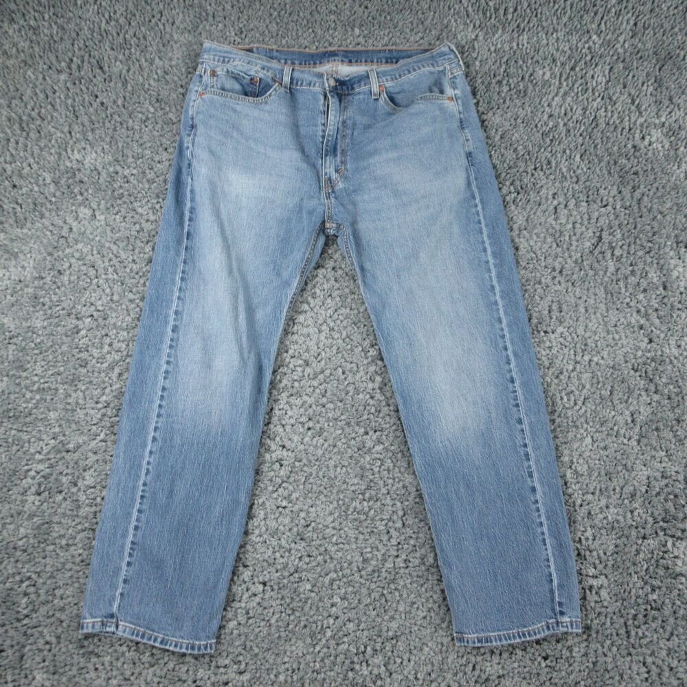 Levi's 505 Jeans Mens 38x30 Blue Weathered Denim Straight 38x30*